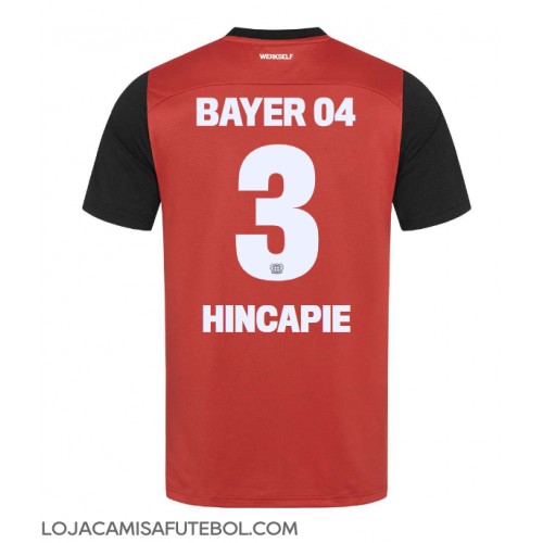 Camisa de Futebol Bayer Leverkusen Piero Hincapie #3 Equipamento Principal 2024-25 Manga Curta